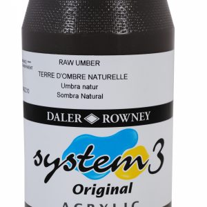 System 3 Original Acrylic Colour 500ml Raw Umber