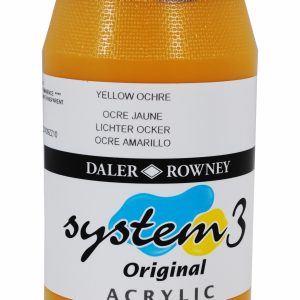 System 3 Original Acrylic Colour 500ml Yellow Ochre