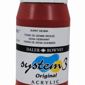 System 3 Original Acrylic Colour 500ml Burnt Sienna