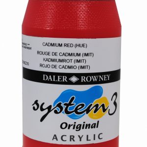 System 3 Original Acrylic Colour 500ml Cadmium Red Hue