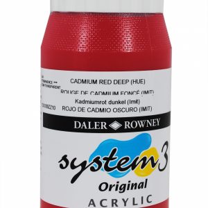 System 3 Original Acrylic Colour 500ml Cadmium Red Deep Hue