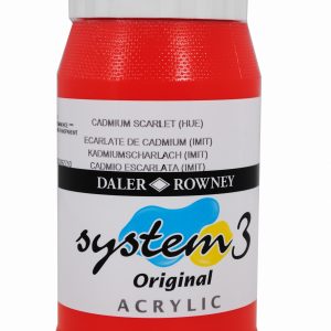 System 3 Original Acrylic Colour 500ml Cadmium Scarlet Hue