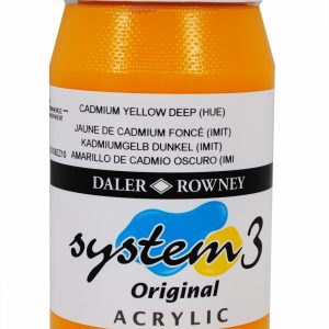 System 3 Original Acrylic Colour 500ml Cadmium Yellow Deep Hue