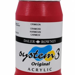 System 3 Original Acrylic Colour 500ml Crimson