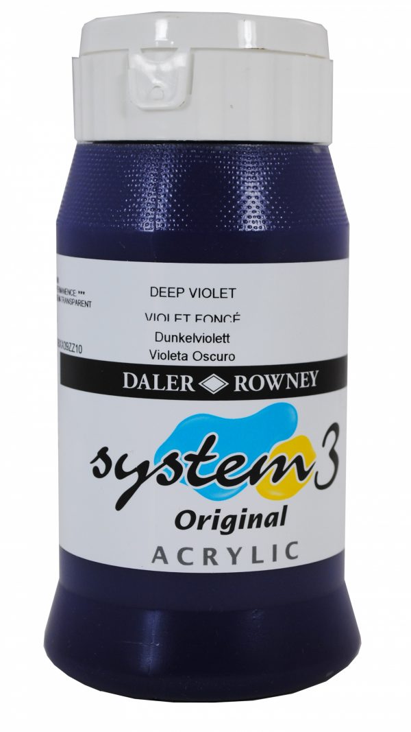 System 3 Original Acrylic Colour 500ml Deep Violet