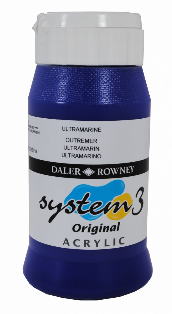 System 3 Original Akrylmaling 500ml Ultramarine