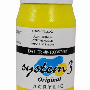 System 3 Original Acrylic Colour 500ml Lemon Yellow