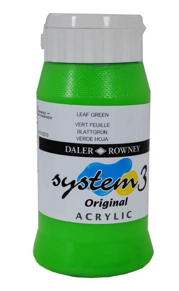 System 3 Original Acrylic Colour 500ml Leaf Green