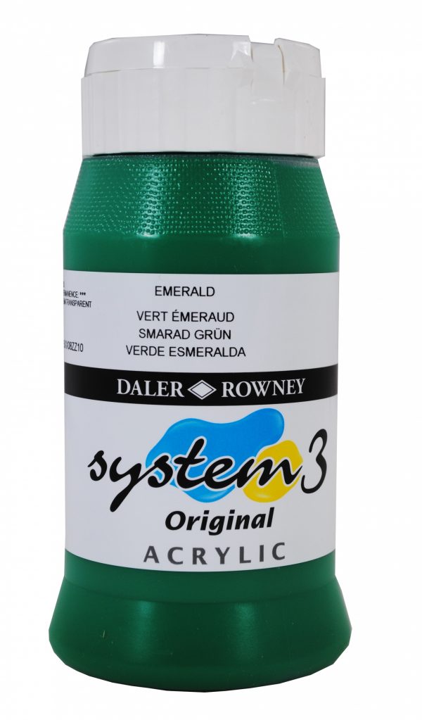 System 3 Original Acrylic Colour 500ml Emerald