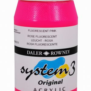 System 3 Original Acrylic Colour 500ml Fluorescent Pink