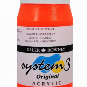 System 3 Original Acrylic Colour 500ml Fluorescent Orange