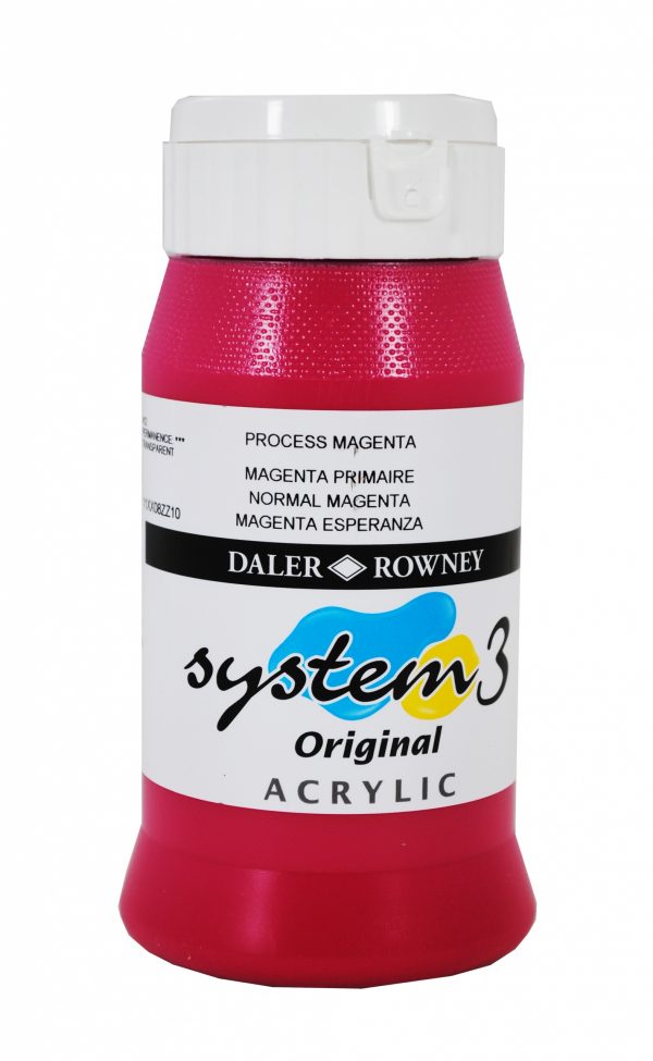 System 3 Original Acrylic Colour 500ml Process Magenta