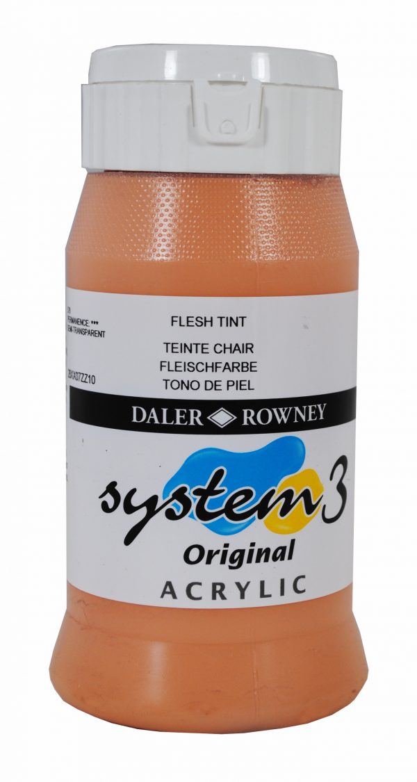 System 3 Original Acrylic Colour 500ml Flesh Tint