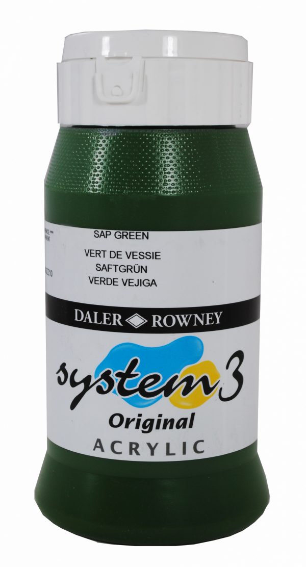 System 3 Original Acrylic Colour 500ml Sap Green
