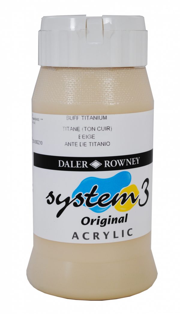 System 3 Original Acrylic Colour 500ml Buff Titanium