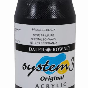 System 3 Original Acrylic Colour 500ml Process Black