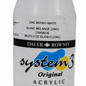 System 3 Original Acrylic Colour 500ml Zinc Mixing White