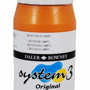 System 3 Original Acrylic Colour 500ml Rich Gold Hue