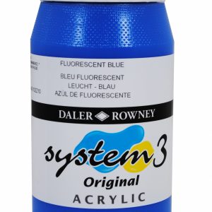 System 3 Original Acrylic Colour 500ml Fluorescent Blue