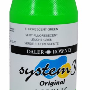 System 3 Original Acrylic Colour 500ml Fluorescent Green