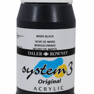 System 3 Original Acrylic Colour 500ml Mars Black