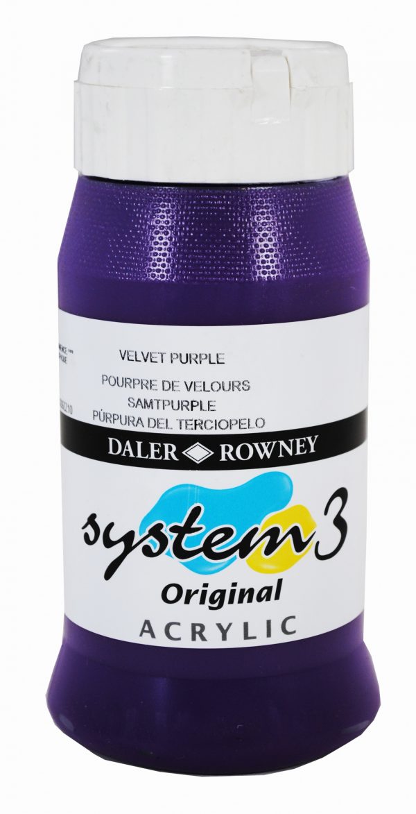 System 3 Original Acrylic Colour 500ml Velvet Purple