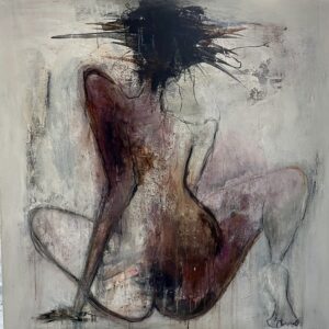 Maleri 90 x 90 x 4 cm