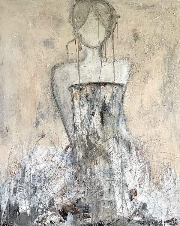 Maleri 80 x 100 cm incl. olieret egetræsramme