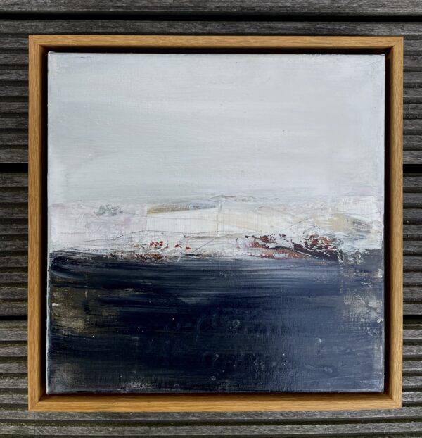 Maleri 30 x 30 cm i egetræsramme